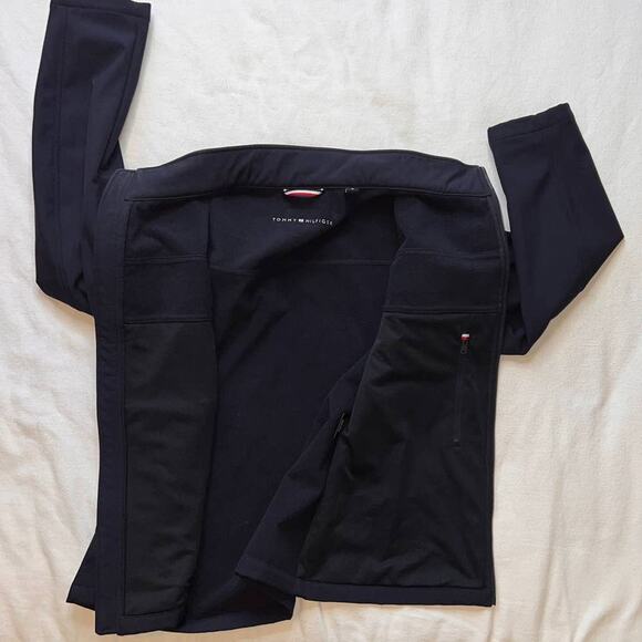 Tommy Hilfiger Navy Mesh Lined Zip Up Rain Jacket- L - Picture 12 of 14